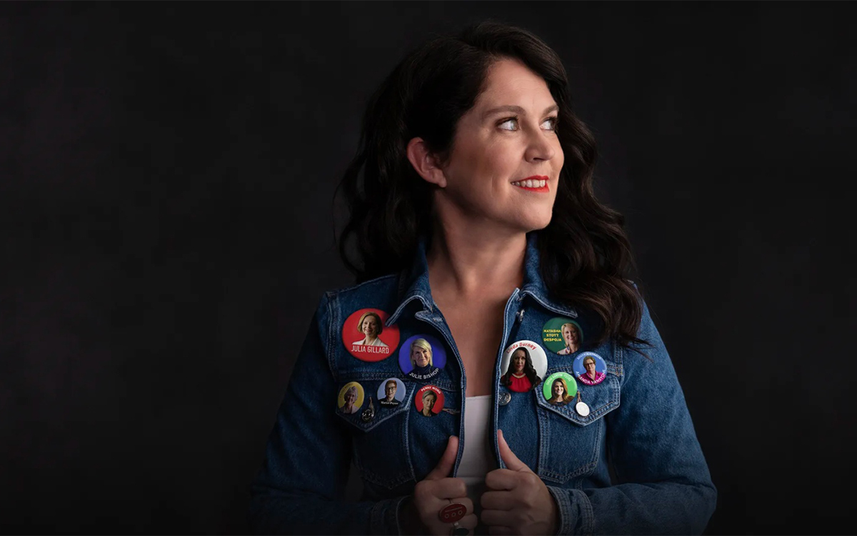 A promotional image for Ms Represented featuring Annabel Crabb (ABC iView)